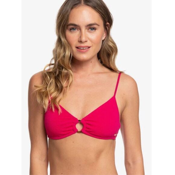 New. ROXY cerise textured bikini set. M- top/L-bottom. Retails $119 - Picture 8 of 13